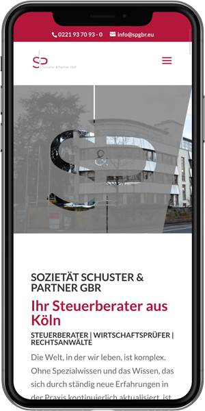 Schuster & Partner GbR Website iPhone