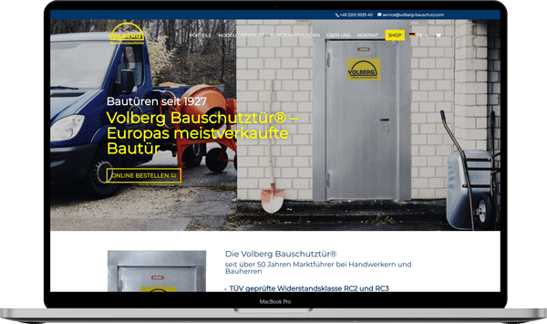 Volberg Bauschutz Webdesign